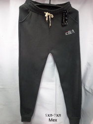 Спортивные штаны женские БАТАЛ на меху оптом 18672095 01-1