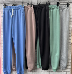 Спортивные штаны женские БАТАЛ (розовый) оптом 68941720 203-10