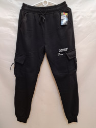 Спортивные штаны мужские на флисе (black) оптом 70156923 6085-18