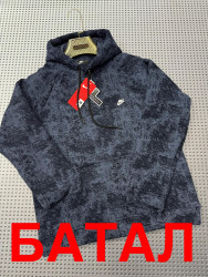 Худи мужские БАТАЛ на флисе оптом 07649123 98-8