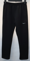 Спортивные штаны мужские БАТАЛ на флисе (black) оптом 91067234 04-1