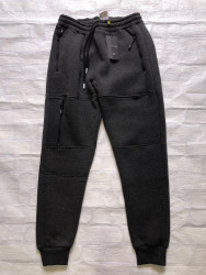 Спортивные штаны мужские с начесом (серый) оптом 24970815 06-32