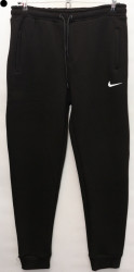 Спортивные штаны мужские БАТАЛ на флисе (черный) оптом 60195472 227-4