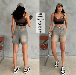 Шорты джинсовые женские ZEO BASIC оптом 32974156 4260-22