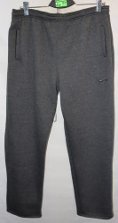 Спортивные штаны мужские БАТАЛ на флисе (gray) оптом 61082349 06-56