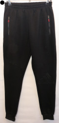 Спортивные штаны мужские на флисе (черный) оптом Турция 48715963 02-3