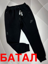 Спортивные штаны мужские БАТАЛ на флисе (черный) оптом Турция 27059831 03-7