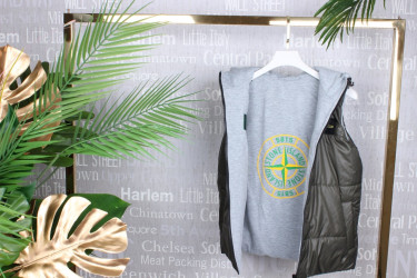 Жилетки двусторонние юниор (хаки) оптом 96401872 45583-9