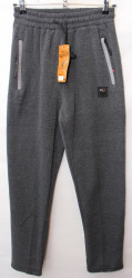 Спортивные штаны мужские на флисе (gray) оптом 25947861 A18-23