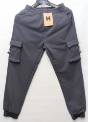 Спортивные штаны мужские на флисе (grey) оптом 08496735 N91001-2