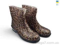 Резиновая обувь, Rai shoes оптом Леопард коричневий