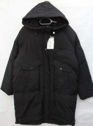 Куртки зимние женские БАТАЛ (black) оптом 61349780 8803-28