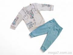 Пижама, Kids-modnik оптом 35600 бірюзовий реглан-штани
