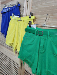 Шорты джинсовые женские (зеленый) оптом 39250614 65-12
