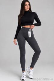 Лосины, Sport style оптом 2918 т.сірий