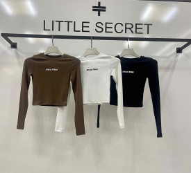 Лонгсліви жіночі (чорний) оптом --