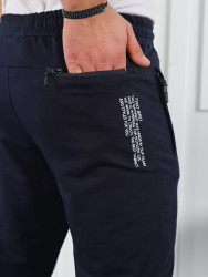 Спортивні штани чоловічі (темно-синій) оптом 2BRO 