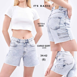 Шорты джинсовые женские ITS BASIC оптом 64975210 2770-4-19