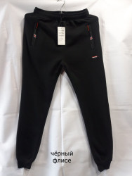 Спортивные штаны мужские на флисе (black) оптом 63972014 03-16