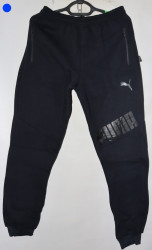 Спортивные штаны мужские на флисе (dark blue) оптом 61275098 05-59
