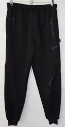 Спортивные штаны юниор на флисе (black) оптом 31452870 03-10