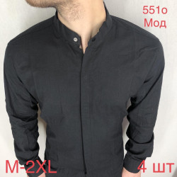 Рубашки мужские (черный) оптом 52097143 551-33