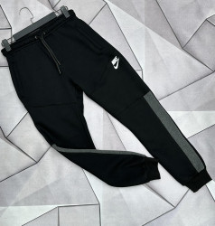 Спортивные штаны мужские на флисе (черный) оптом 93421785 03-27