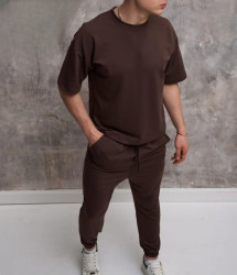 Спортивные костюмы мужские (коричневый) оптом 82915064 11-21