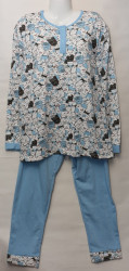 Ночные пижамы женские ПОЛУБАТАЛ с начесом оптом 37985016 01-2