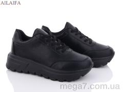 Кроссовки, Ailaifa оптом 2385 all black піна