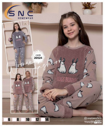Ночные пижамы детские на флисе оптом 48073251 20524-18