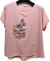 Футболки жіночі БАТАЛ оптом Kiss Me 