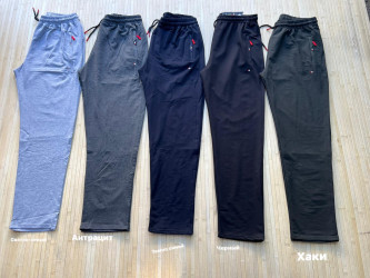 Спортивные штаны мужские БАТАЛ (светло-серый) оптом 21840579 06-47