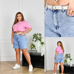 Шорти джинсові жіночі БАТАЛ оптом LADY JEANS