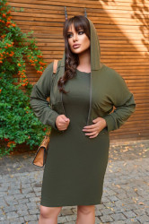 Сукні жіночі (2-ка) (хакі) оптом VLADA KAPSULA 