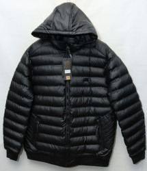 Куртки зимние кожзам мужские FUDIAO БАТАЛ  (black) оптом 32549186 6929-7