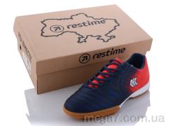 Футбольная обувь, Restime оптом DW020810-1 navy-silver-red