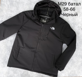 Куртки демисезонные мужские БАТАЛ (черный) оптом 91084537 M29-22