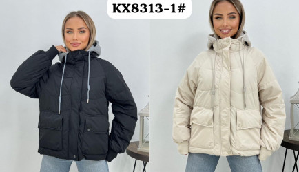 Куртки демисезонные женские (бежевый) оптом 50462381 KX8313-1-4