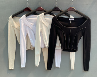 Лонгсливи (білі) жіночі оптом ---