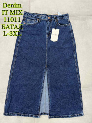 Юбки джинсовые женские IT MIX БАТАЛ оптом 45639728 11011-41