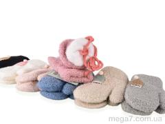 Варежки, CAP оптом 5213 (хутро) mix