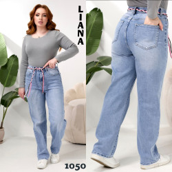 Джинсы БАГГИ БАТАЛ женские оптом 80342965 1050-41