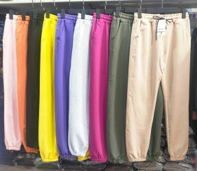 Спортивные штаны женские (бежевый) оптом 91286530 04-14