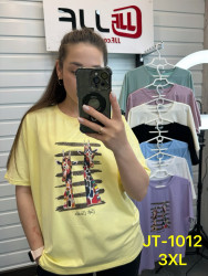 Футболки женские БАТАЛ оптом 09672154 JT-1012-18