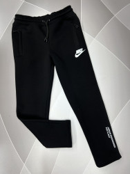 Спортивные штаны мужские на флисе (черный) оптом Турция 63059247 06-28