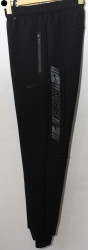 Спортивные штаны мужские на флисе (black) оптом 28175409 01-11