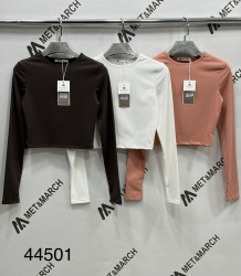 Топы женские (оранжевый) оптом 39574126 44501-41