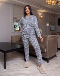 Ночные пижамы женские БАТАЛ оптом 05324681 790-3-8