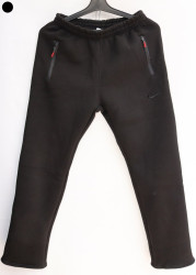 Спортивные штаны мужские на флисе (black) оптом 35490612 09-49